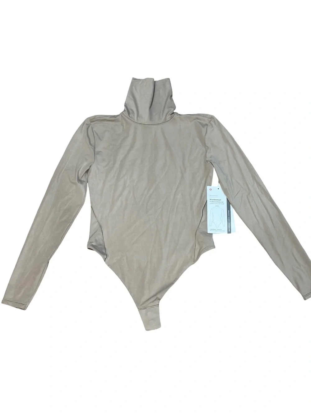 🤎 NWT Lululemon Wundermost Ultra-Soft Nulu Turtleneck Bodysuit Taupetastic Small
